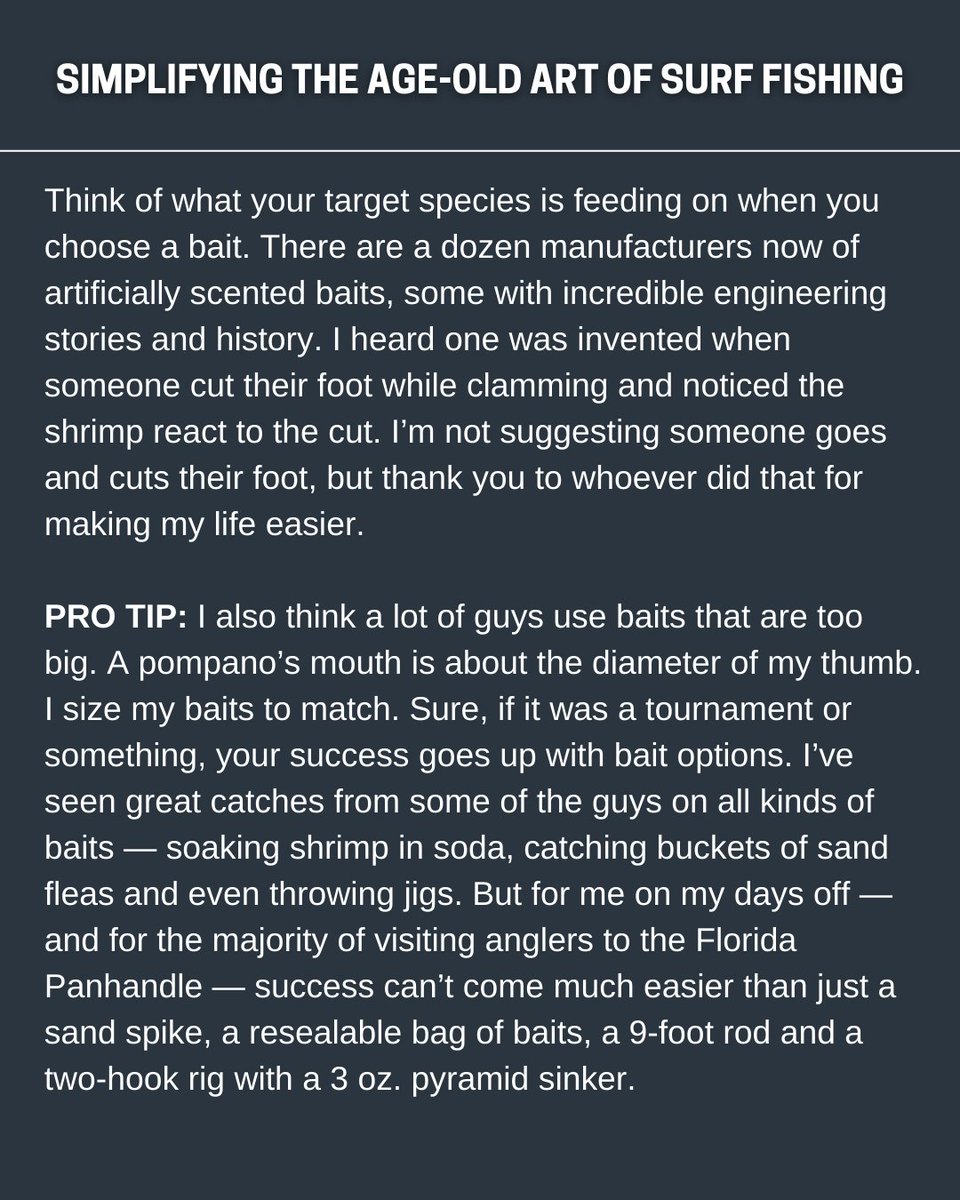 flsportfishing's tweet image. You don’t typically read about #surffishing in a magazine. It’s not as glamorous as sail fishing or tuna, but this type of fishing can be done here year-round. We share simple tips on how to enjoy this relaxing method: l8r.it/tZXK
⁠
✍️: @30alighttackle⁠