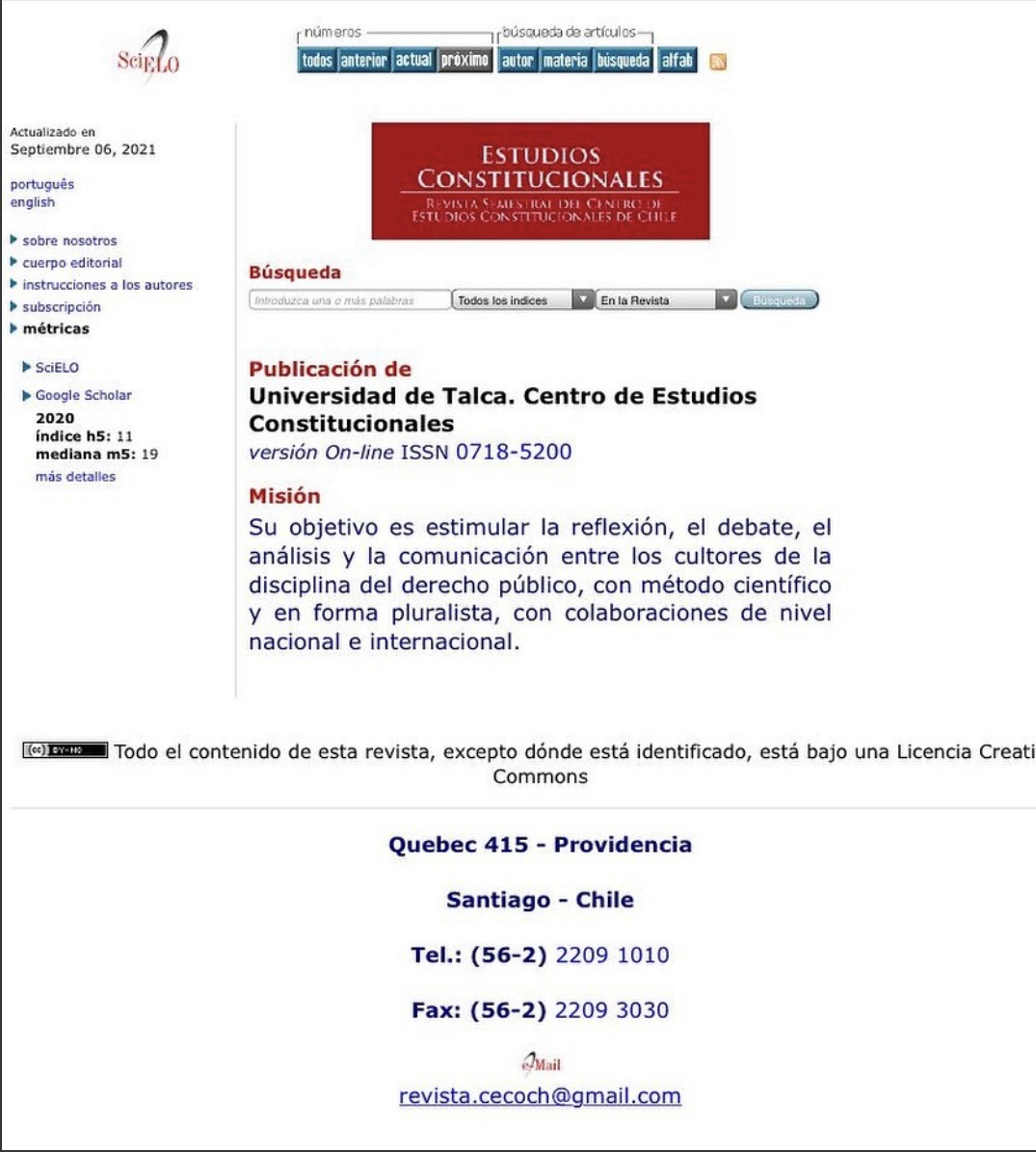 Convocatoria para el envío de artículos para la revista Estudios Constitucionales. Estudios Constitucionales se encuentra indexada, entre otras, en Scopus Q2. Se reciben artículos en español e inglés. Pueden consultar las reglas para los autores aquí 👉🏻estudiosconstitucionales.cl/index.php/econ…