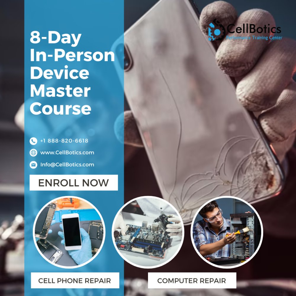 CellBotics's tweet image. Tired of watching lots of YouTube videos on how to level up your repair business? Let CellBotics help you with our 8-Day Device Master Course! Don&apos;t hesitate and enroll now at cellbotics.com/training-cours…! #CellBotics #levelup