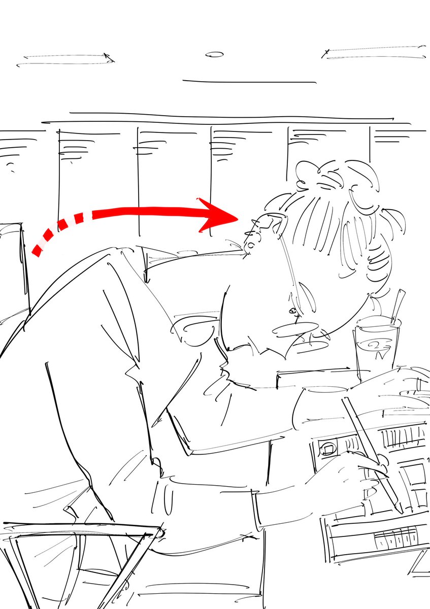 つのだふむと横並びで漫画を描いていたら、つのだから「終わってる」とドン引きされてしまった私の作業姿勢。 https://t.co/J3xcEgXm75