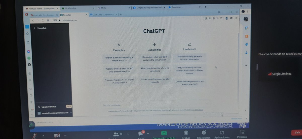 1/3 Iniciando un taller  de manejo de redes sociales con inteligencia artificial,en mi rol de estudiante con muchos deseos de aprender y profundizar en el tema. Parte de esta formación es comprender su funcionamiento,  uso, metodología y cuál es el camino que está recorriendo.