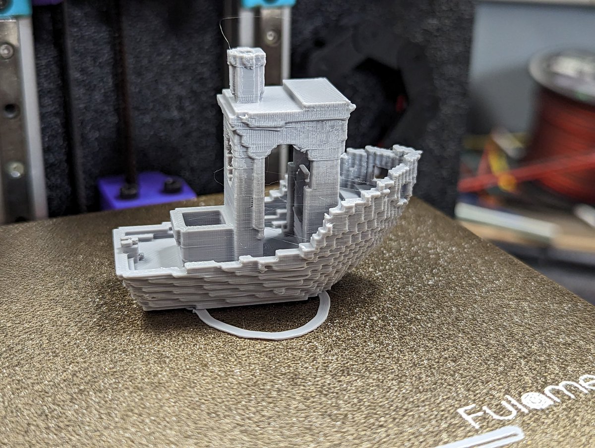 Hello <a href="/Prusa3D/">Prusa3D</a> , id like to report a potential manufacturing error. I attempted to print an ISO standard 3d benchy earlier today with your gravity grey HEX PLA and the surface finish is nowhere near the smoothness I would expect, in fact it's downright cubic. Any suggestions?