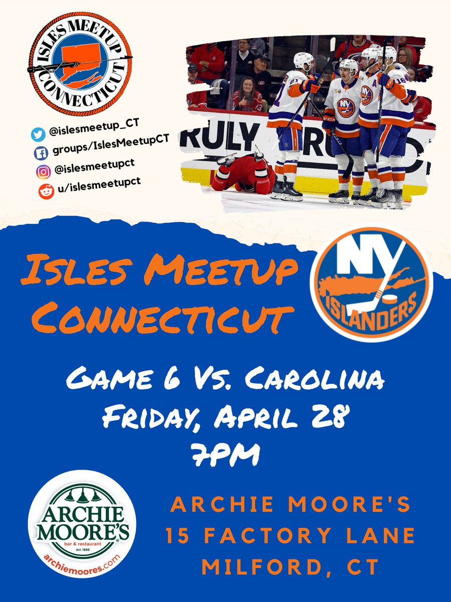 islesmeetup_CT's tweet image. *** @IslesMeetups Alert ***

Your team needs you.

And no one hates Carolina like Connecticut }3

Plus, Archie's wings.  Bonus.

#LGI #Isles #yesyesyes