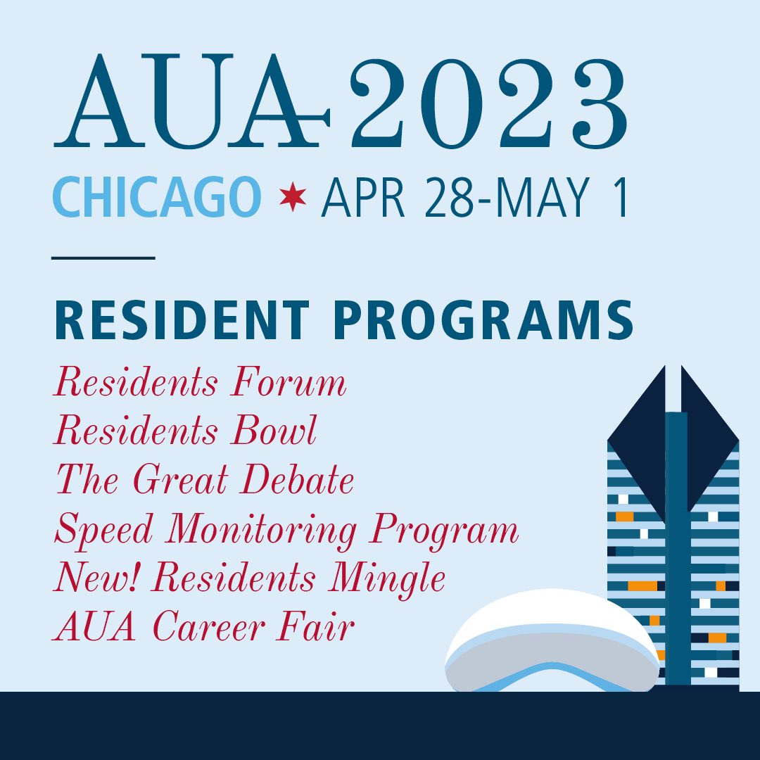 📣📣📣 #AUA23 is around the corner, and your Residents and Fellows Committee has some exciting trainee-focused programming that you should NOT miss!!!

Check out some highlights below!👇🏽🧵