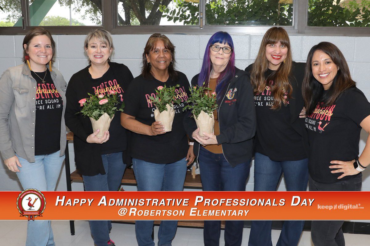 Administrative Professionals are the ones who truly keep the school running and we are seriously thankful for our incredible team <a href="/RobertsonElem/">Vic Robertson Elementary</a>! #HappyAdministrativeProfessionalsDay <a href="/principalborel/">Kyle Borel (she/her)</a> <a href="/RoundRockISD/">Round Rock ISD</a>