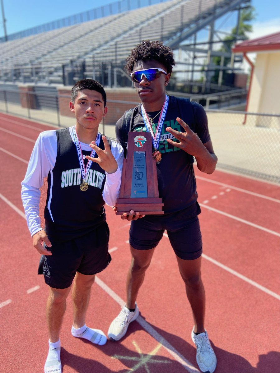 This year has been special for the Hawks! Congratulations to a couple of our multi-sport guys Jaden Robinson and Nelson Lopez on winning districts in track &amp; field!