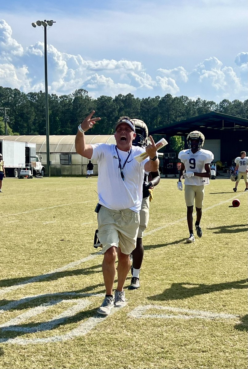 Someone was a little excited about spring football today…Go Jackets!! @CoachJRogers1  
#W1NTHEDAY