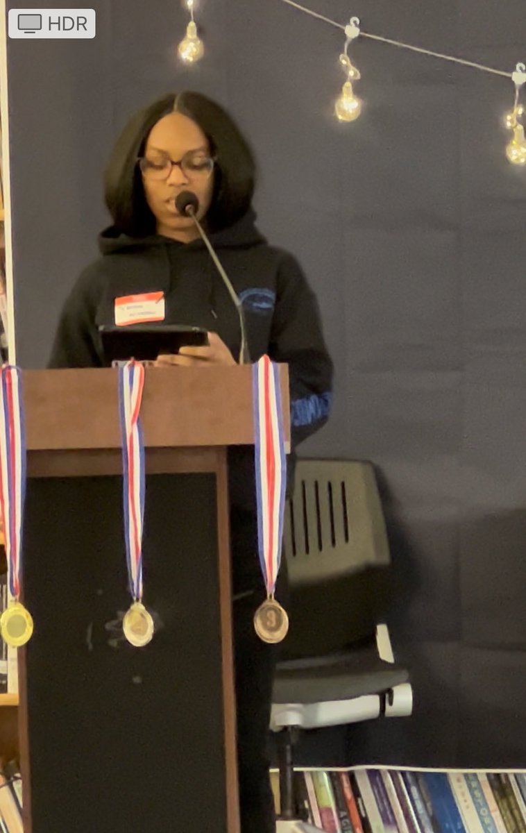 Our poets showed up today! Celebrating National Poetry Month with our Poetry Contest. So proud of all of our scholars who shared their writing today 💙💛💙💛