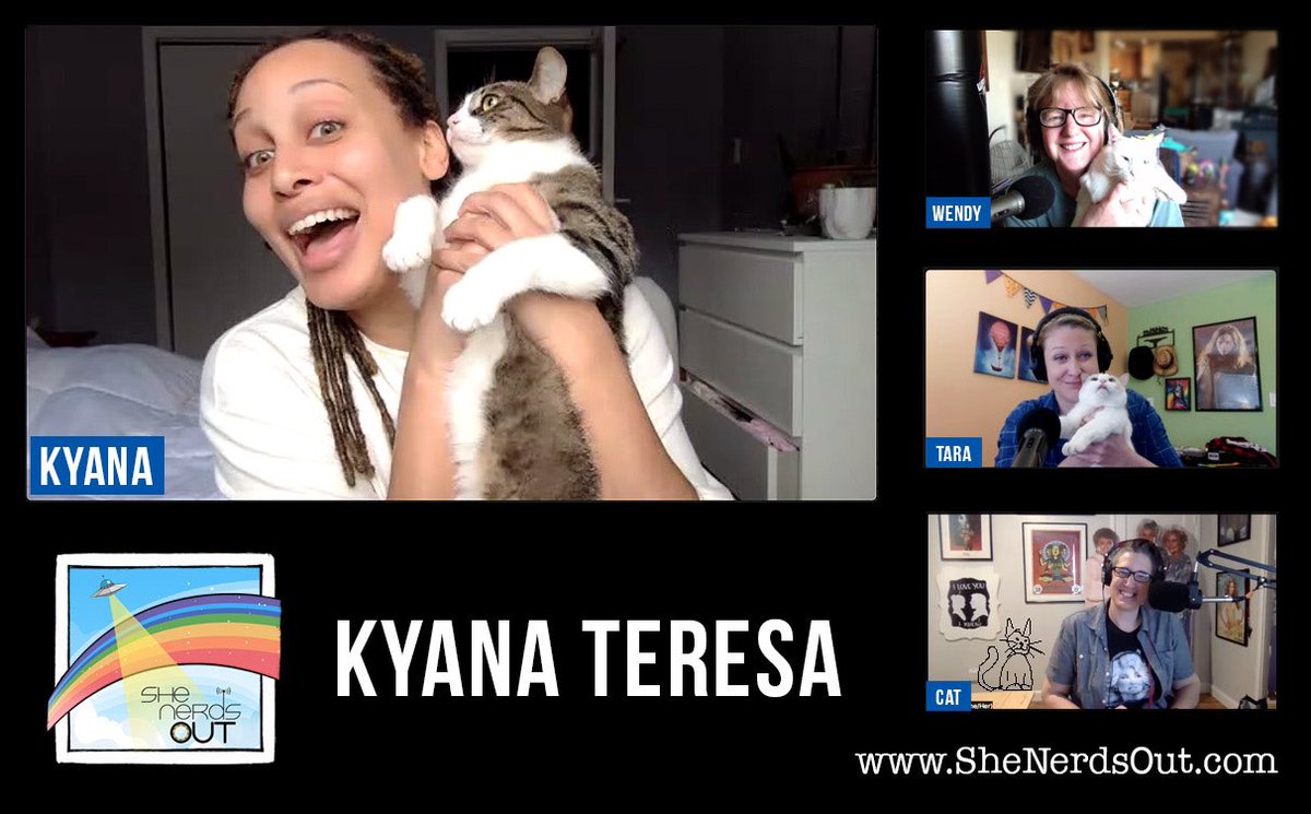 We had a fantastic time catching up with the wonderful @KyanaTeresa! We covered cons, cats, and Kat! As you can see, our furry friends had mixed feelings about being included. podcasts.apple.com/us/podcast/hot…