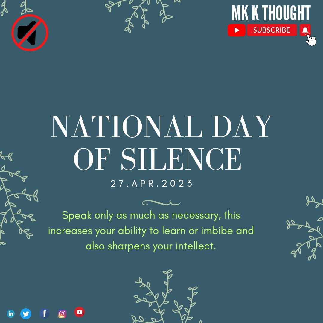life is beatiful,
As long as there is a silent idol, if you want to listen to the heart, then silence is needed.
#Nationaldayofsilence #silenceday