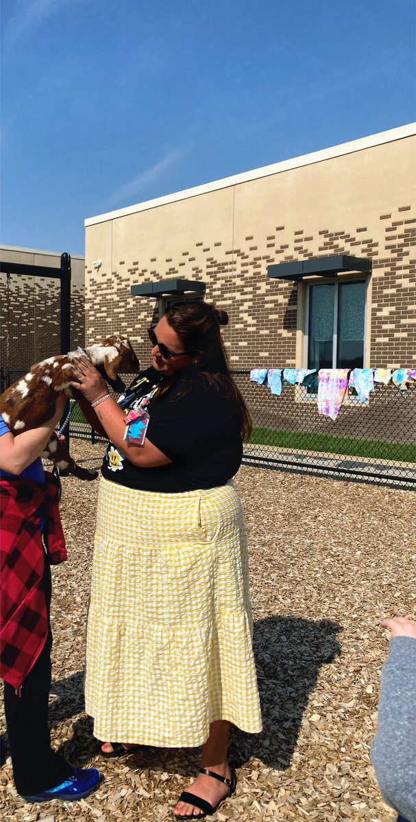 small town teaching = a baby host surprising us out at recess 🐐💙✨