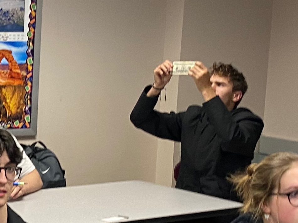 MrsKasperTHS's tweet photo. Lacy Able from GCS Credit Union spoke with my classes about counterfeit money and the importance of establishing and maintaining good CREDIT. Students then competed with their new credit knowledge for some amazing first row Grizzlies tickets! #TriadTogether https://t.co/NRdSnsuTl9
