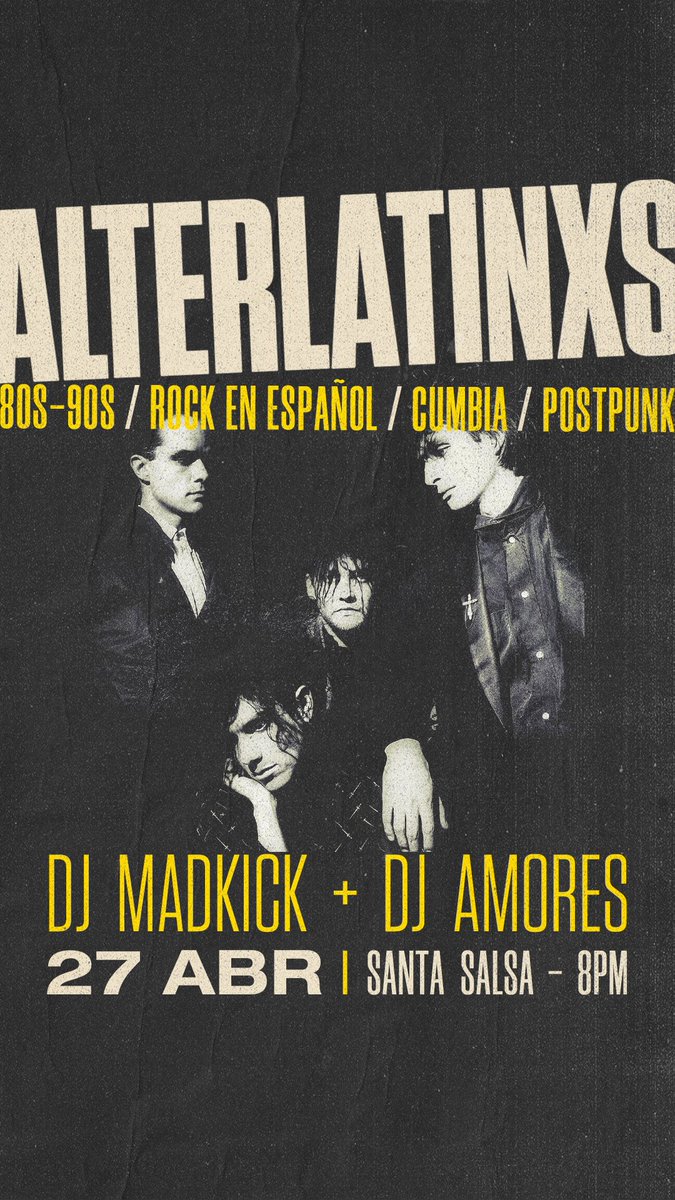 mad_kick's tweet photo. #NEW⚡️ALTERLATINXS⚡️Una noche de encuentro y celebración dedicado a la cultura alternativa latinx en nuestra casa club @santasalsastreet 🪩 https://t.co/uHycSZPJl0