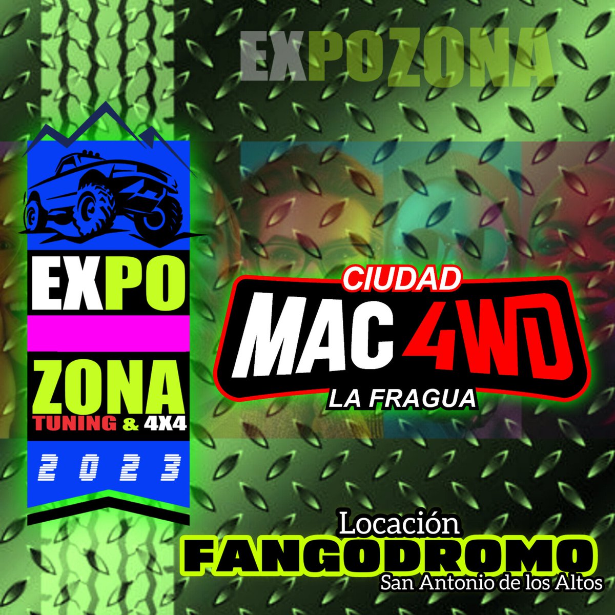tuexpozona's tweet photo. Bajo el sello de #radiolazona junto a @mac4wd1 les presentamos la 1era edición de la #expozona 2023🔜 Un increíble evento que no te puedes perder, se presentarán marcas nacionales, atracciones 4x4 y más 15y16 de JULIO Fangodromo "Los Salias"📍Para más información: 0414 23 54 925 https://t.co/FM7ICcWD0g