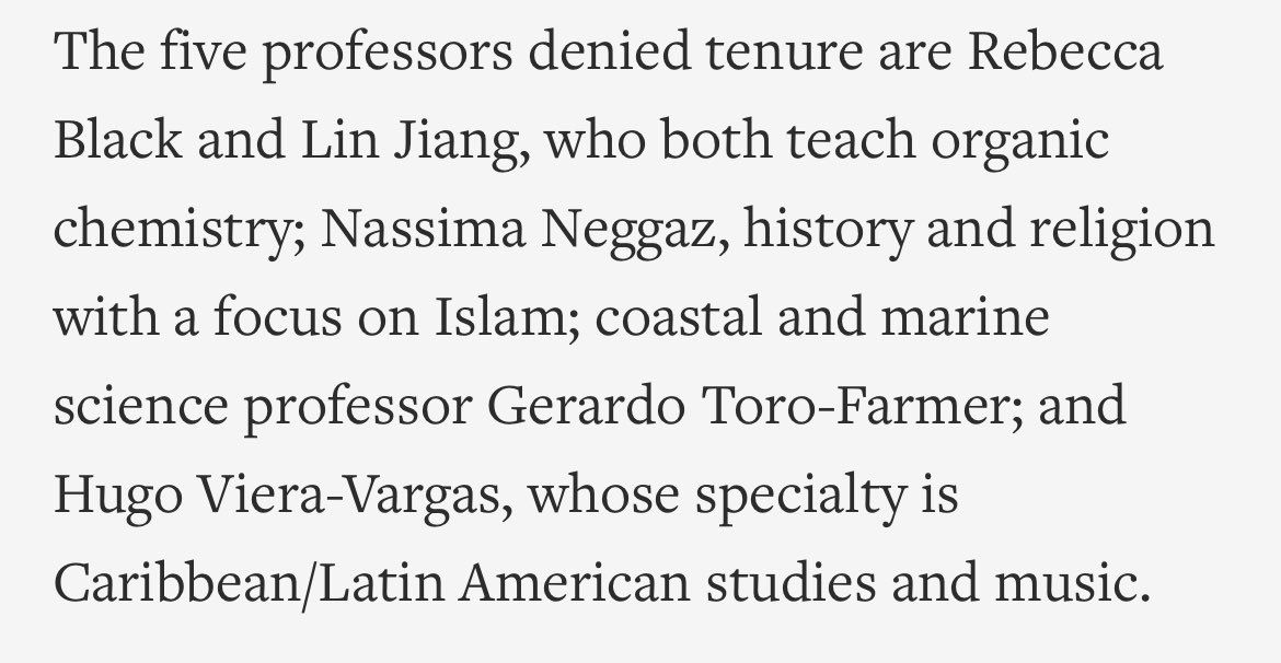 These professors span the disciplines - anyone who thinks they’ll get to keep their tenure and academic freedom in the Republican war on higher education because they or their field isn’t “woke” is fooling themselves