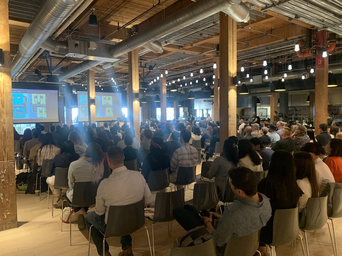 Packed house at Adobe office in San Francisco for #adobefirefly event. Really good to be hanging out with the community in person again.