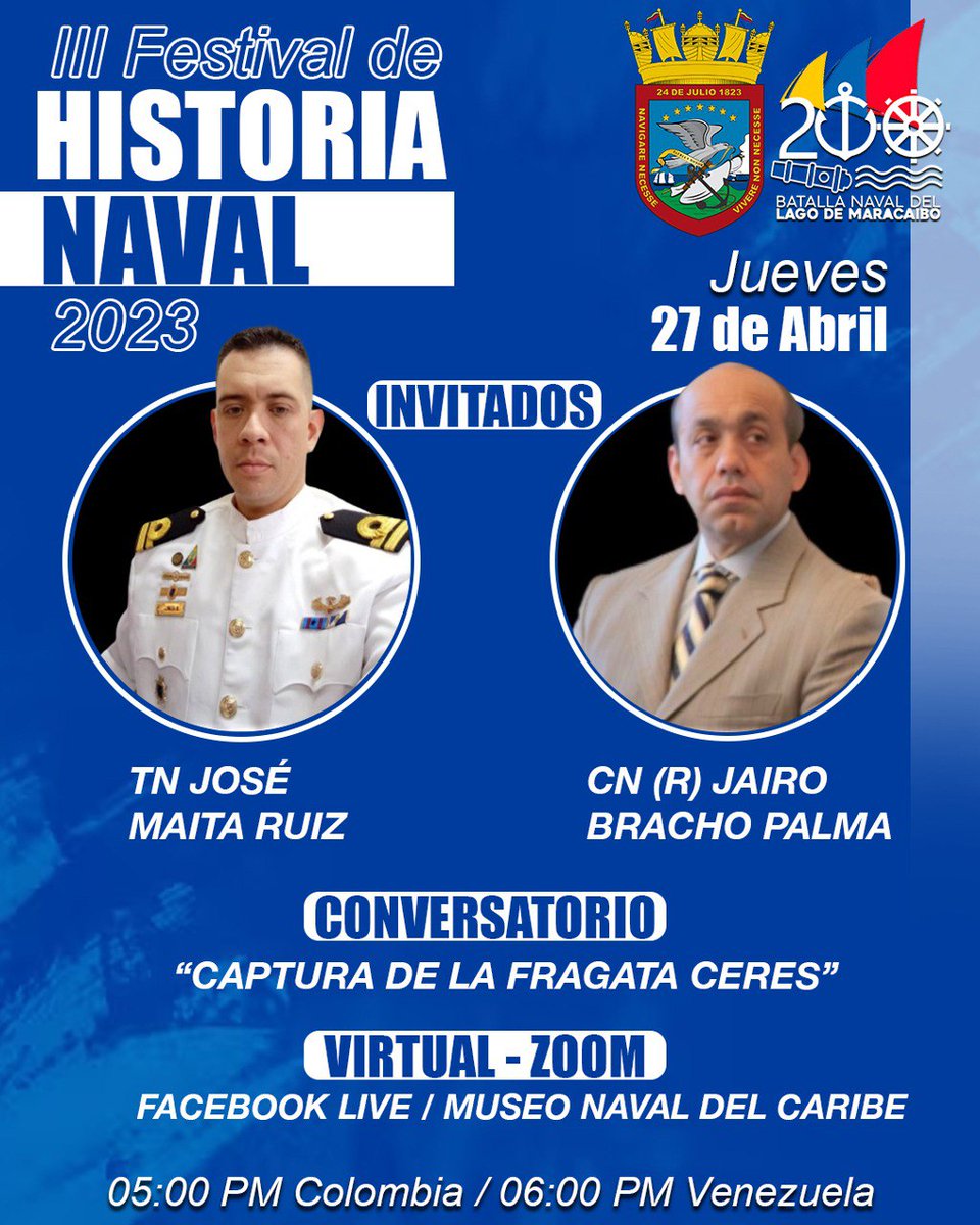 En el Marco de la #EpicaNavalBicentenaria la <a href="/ArmadaFANBVzla/">Armada_ve</a> continúa con su agenda de actividades académicas por el rescate de la identidad naval.