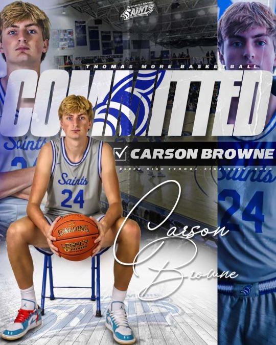 Carson Browne (@carsonbrowne_) on Twitter photo Excited to announce my commitment to Thomas More University! Thanks to Coach <a href="/JustinMRay/">Justin Ray</a> for the opportunity!
<a href="/TMUMensBBall/">THOMAS MORE SAINTS BASKETBALL</a> <a href="/s_berlekamp/">Spencer Berlekamp</a> Excited to announce my commitment to Thomas More University! Thanks to Coach <a href="/JustinMRay/">Justin Ray</a> for the opportunity!
<a href="/TMUMensBBall/">THOMAS MORE SAINTS BASKETBALL</a> <a href="/s_berlekamp/">Spencer Berlekamp</a>