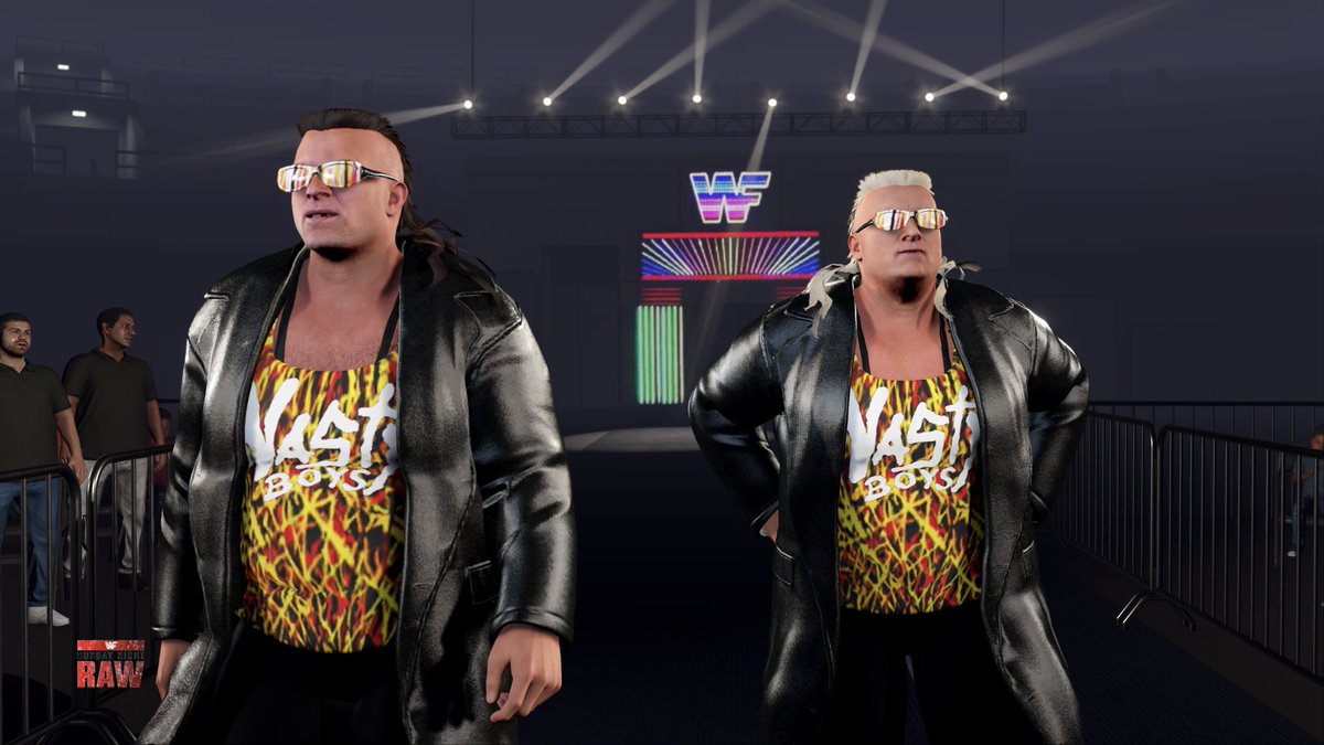 HADES212NYC's tweet image. The Nasty Boys are on CC (thanks to @rjvicich for supplying me w/ the source image for the yellow splatter shirt texture) - search #NastyBoys #HADESNYC #ANUBISNYC on CC - #WWE2K23