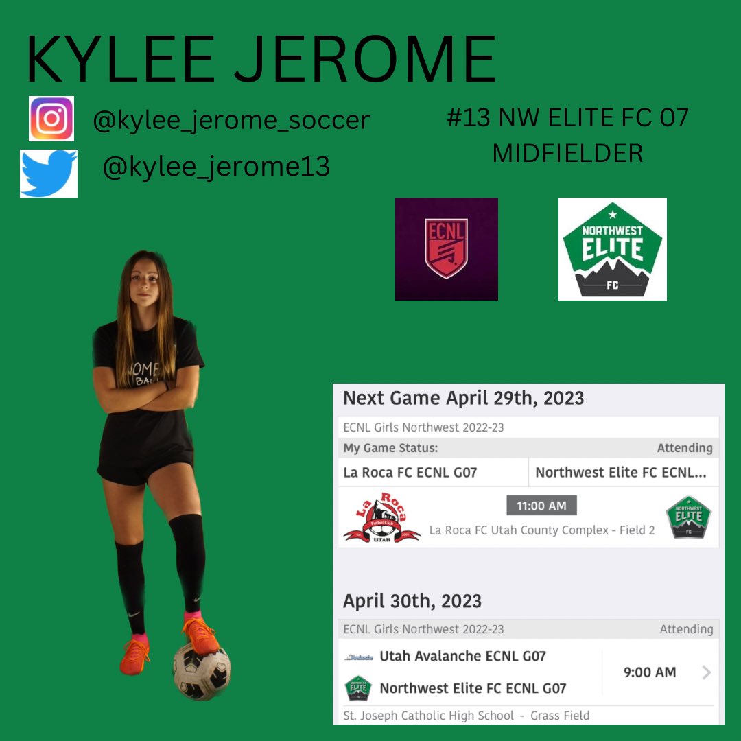 kylee_jerome13's tweet photo. ‼️Final league games‼️
heading to Utah!
@ECNLgirls @ImYouthSoccer @PrepSoccer @A9Soccer @TopDrawerSoccer @NCAASoccer https://t.co/m70G8fkFCD