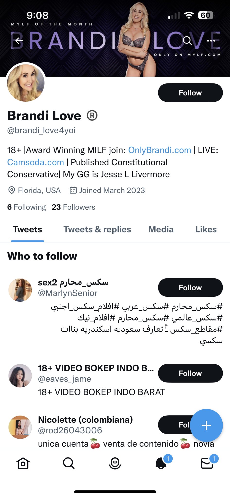 Kevin Meyer on X: @brandi_love hi Brandi. Just wondering if this is you or  should I report it? t.cohrY1xToOIu  X