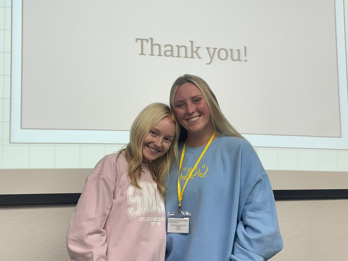 These young ladies (Maddie and Makenna) are game changers! We are so grateful for their leadership this year. Thank you for being our executive directors this year! 🩷🩵💛💙