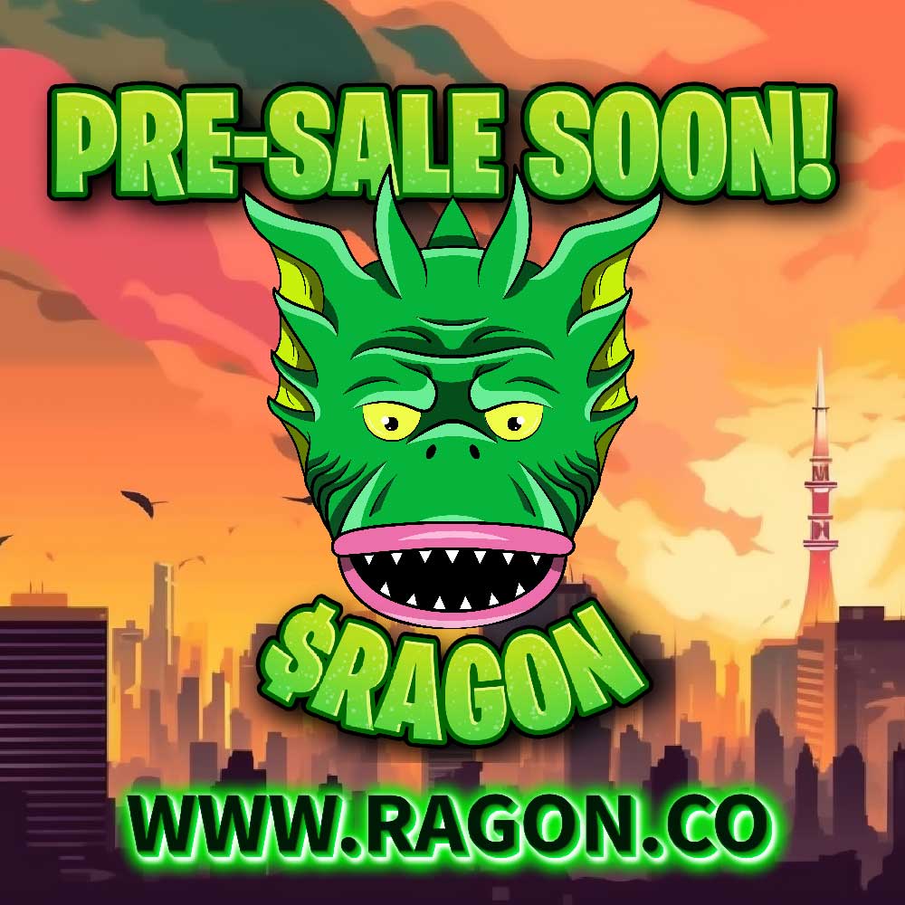 RAGON_KAIJIN's tweet photo. $RAGON - THE PEPE OF JAPAN IS HERE!!!

3-DAY PRESALE IS LAUNCHING SOON. #BNB

🟢 GET IN ON THE PRE-SALE! 
🟢 MASSIVE MARKETING UP AHEAD.
🟢 MEME COMPETITION IS INCOMING
#RAGON #CAPS #MOONSHOT https://t.co/LBNQwYRVq4