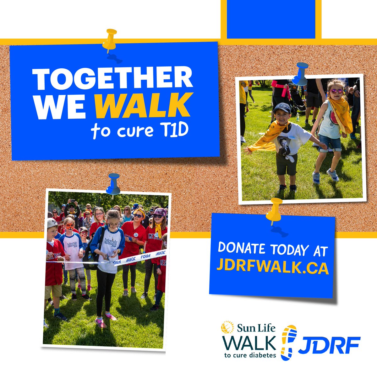 Together We Walk to cure T1D. Register now at jdrfwalk.ca and join the Sun Life Walk to Cure Diabetes for JDRF in #MedHat on May 13th in Kin Coulee Park! @JDRF_Canada #YXH