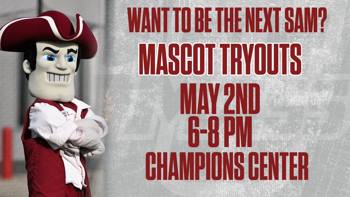 Massachusetts Athletics is looking for the next Sam the Minuteman! 

Are you:

✅ Enthusiastic

✅ Passionate about UMass

✅ Full of school spirit

Yes? Apply and attend our try out next Tuesday in the Champions Center!

Application ➡️ bit.ly/3oLaNDo

#Flagship🚩
