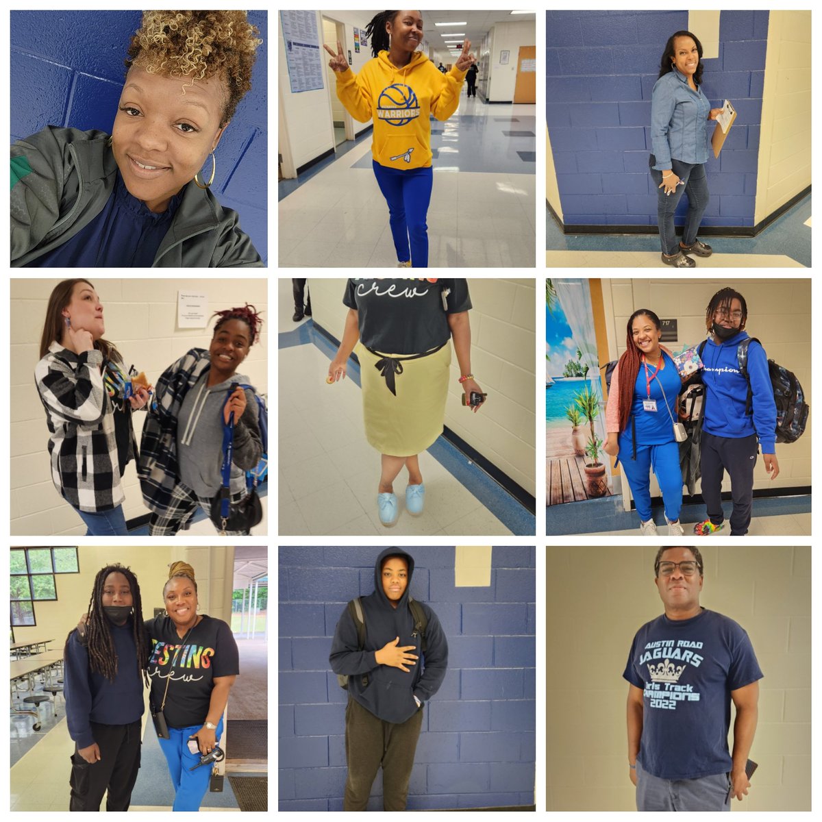 Today, Austin Road Middle School wore blue to show our support to our scholars with Autism. We celebrate our differences &amp; raise awareness DAILY! #AutismAcceptanceMonth  #autismawareness_hcs 
#BetterTogether #hcs #jaguarnation #ARMs
#henrycountyschools