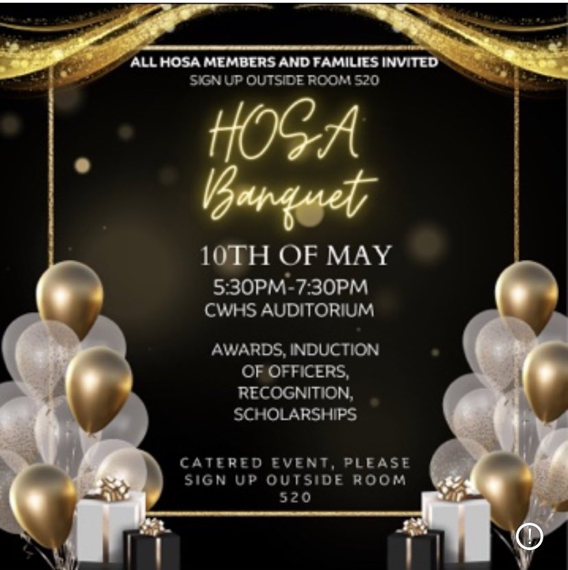 All CW HOSA members encouraged to attend! <a href="/tnhosa/">TN HOSA</a> <a href="/creekwoodhs/">Creek Wood HS</a> <a href="/DCS_CTE/">Dickson County Schools CTE</a>