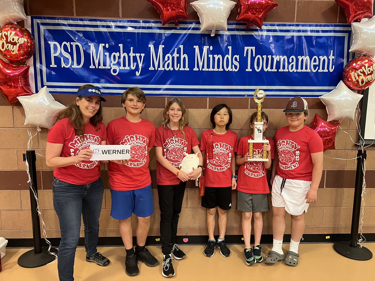 Congratulations on a 3rd place finish. Werner’s team did a great job discussing their thinking in the team round and using multiple strategies to solve the individual problems. #wonderfulwerner #psdtogether #matholympiad