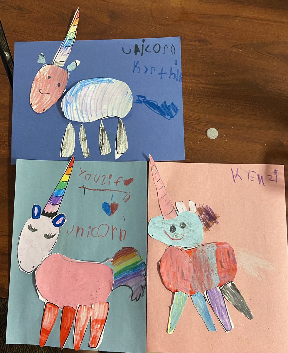 MrsJonesClass1's tweet photo. U is for unicorn! We made our very own unicorns, hats and topped things off with unicorn snacks! #ilovesse #prekrocks #makingschoolfun https://t.co/YjVubBv7WJ