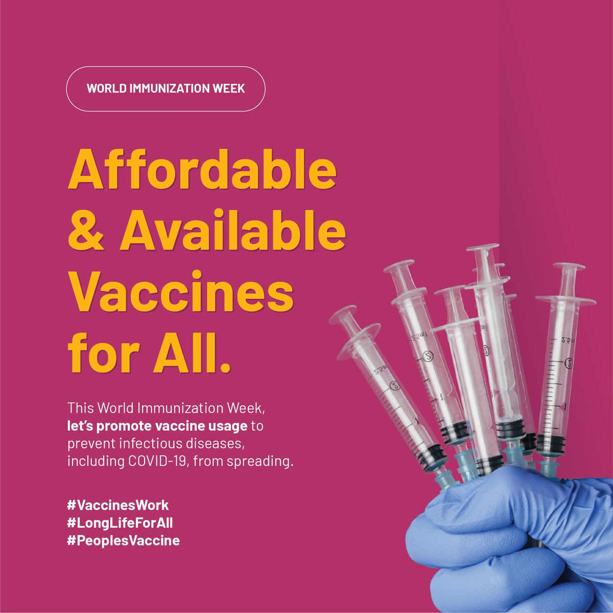 whiteband's tweet photo. Let’s work together to ensure affordable and accessible vaccines for all to prevent infectious diseases, including COVID-19, from spreading.
#PeoplesVaccine #VaccinesWork #LongLifeForAll

@peoplesvaccine @PVA_Asia @pradeepbaisakh @ONESINGAPORE @AjfHealth @PRRM_official @Awazcds2 https://t.co/W2F4UnzYVc