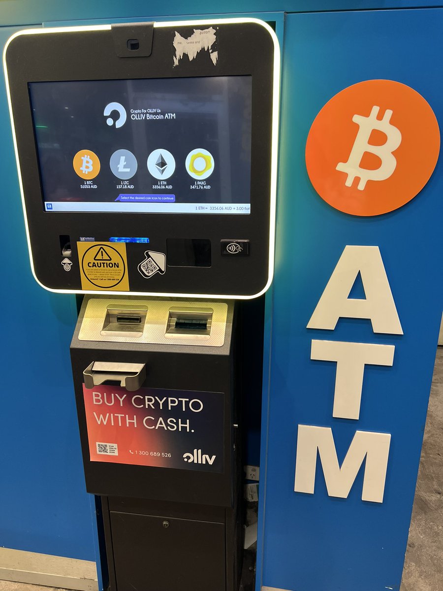 Seeing more of this in Australia #cryptoATM #copthatATO