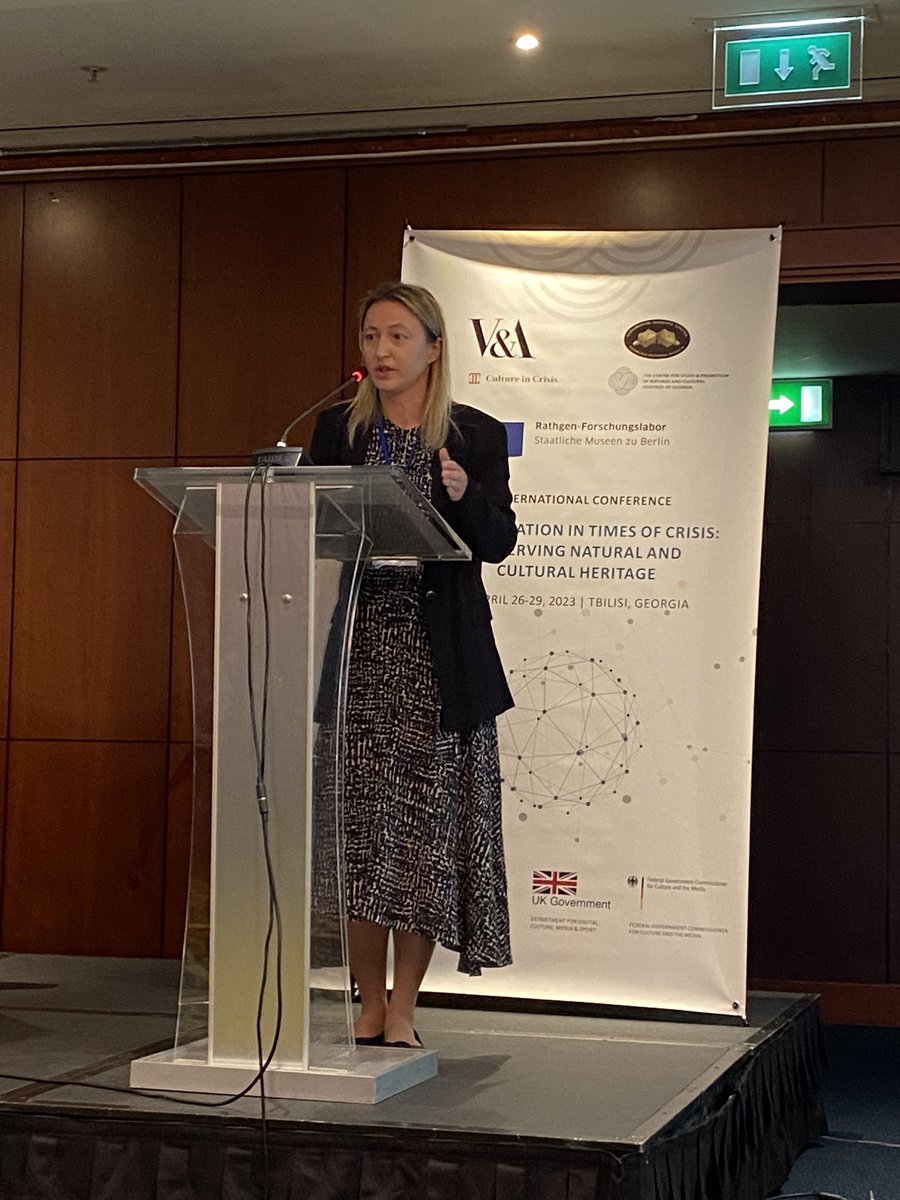 CultureinCrisis's tweet photo. Alexandra Fiebig, Project Manager, International Alliance for the Protection of Heritage in Conflict Areas (ALIPH), Switzerland 🇨🇭 

Collaboration, Training and Working Locally. We hear all about @ALIPHFoundation’s work supporting Networks for Resilience and Peace 👥 https://t.co/ucmZMQRSlb