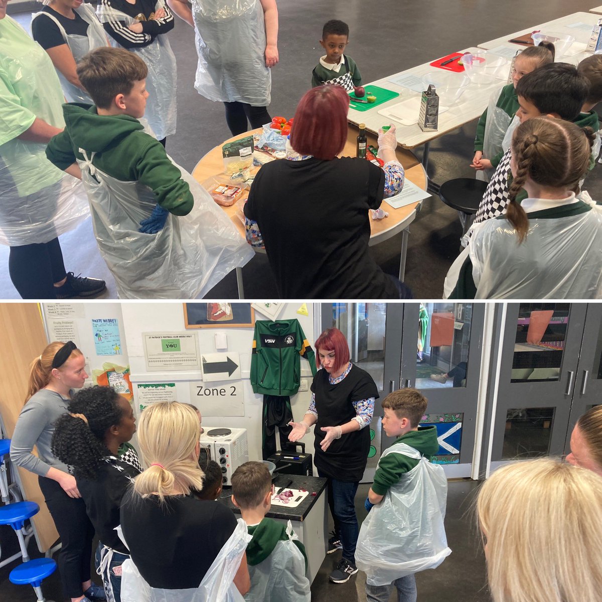 stpatrickspri's tweet photo. Week 2 of #nourish complete as part of our #familylearning programme. Thank you to Nicola, our chef, @TescoArgyleStEx our food sponsors and @Jack_McNulty7 our coach for helping us make this happen! And of course, thank you to our families 💕 https://t.co/2Grn4kkm0R