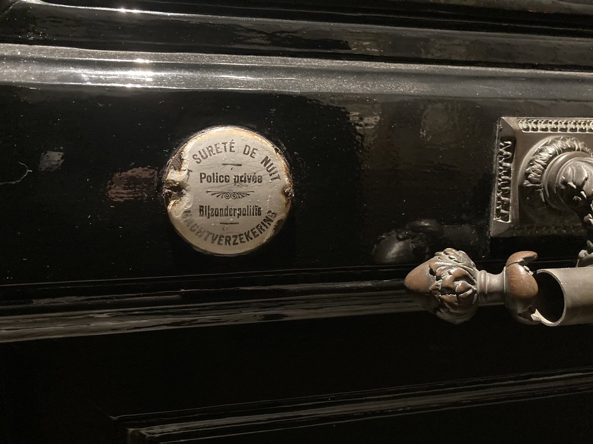 ‘Private night police in operation’

A 19c version of ‘cctv is in operation’ sign in Ghent 👁 

I wonder what earlier versions of ‘this space is protected, I’m watching’ signs looked like. 

Good example of risk [in this case of being watched] being used a deterrent