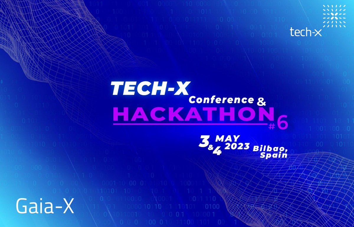S.E. Digitalización e Inteligencia Artificial (@sediagob) on Twitter photo 🆕🔜Llega el evento tecnológico de la temporada de la mano de <a href="/gaiax_aisbl/">Gaia-X Association for Data and Cloud (AISBL)</a>
"Tech-X, Conference & #Hackathon"
🗓️3 y 4 de mayo
📍Bilbao
🧑💻No te lo puedes perder‼️
➕ℹ️ bit.ly/3ArFTm9 🆕🔜Llega el evento tecnológico de la temporada de la mano de <a href="/gaiax_aisbl/">Gaia-X Association for Data and Cloud (AISBL)</a>
"Tech-X, Conference & #Hackathon"
🗓️3 y 4 de mayo
📍Bilbao
🧑💻No te lo puedes perder‼️
➕ℹ️ bit.ly/3ArFTm9