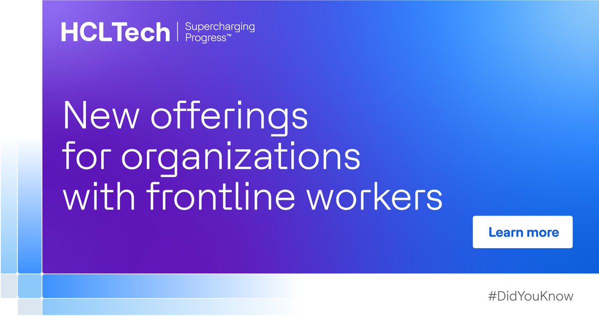 HCLTech_lk's tweet image. HCLTech just announced an expanded collaboration with Microsoft and Zebra Technologies to bring modern and connected workplace solutions to frontline worker populations across different industries.​

Full story: hcltech.com/newsfeed/hclte…​

#HCLTechSriLanka #SuperchargingProgress