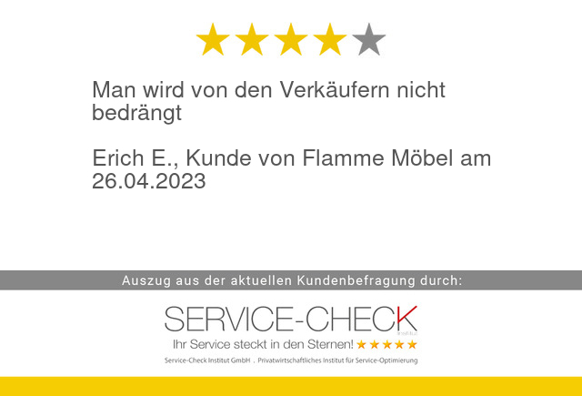 serviceinstitut's tweet image. Aus aktueller #servicecheck #Kundenbefragung von #FlammeMoebel:
service-check.com/bewertungen/ku…