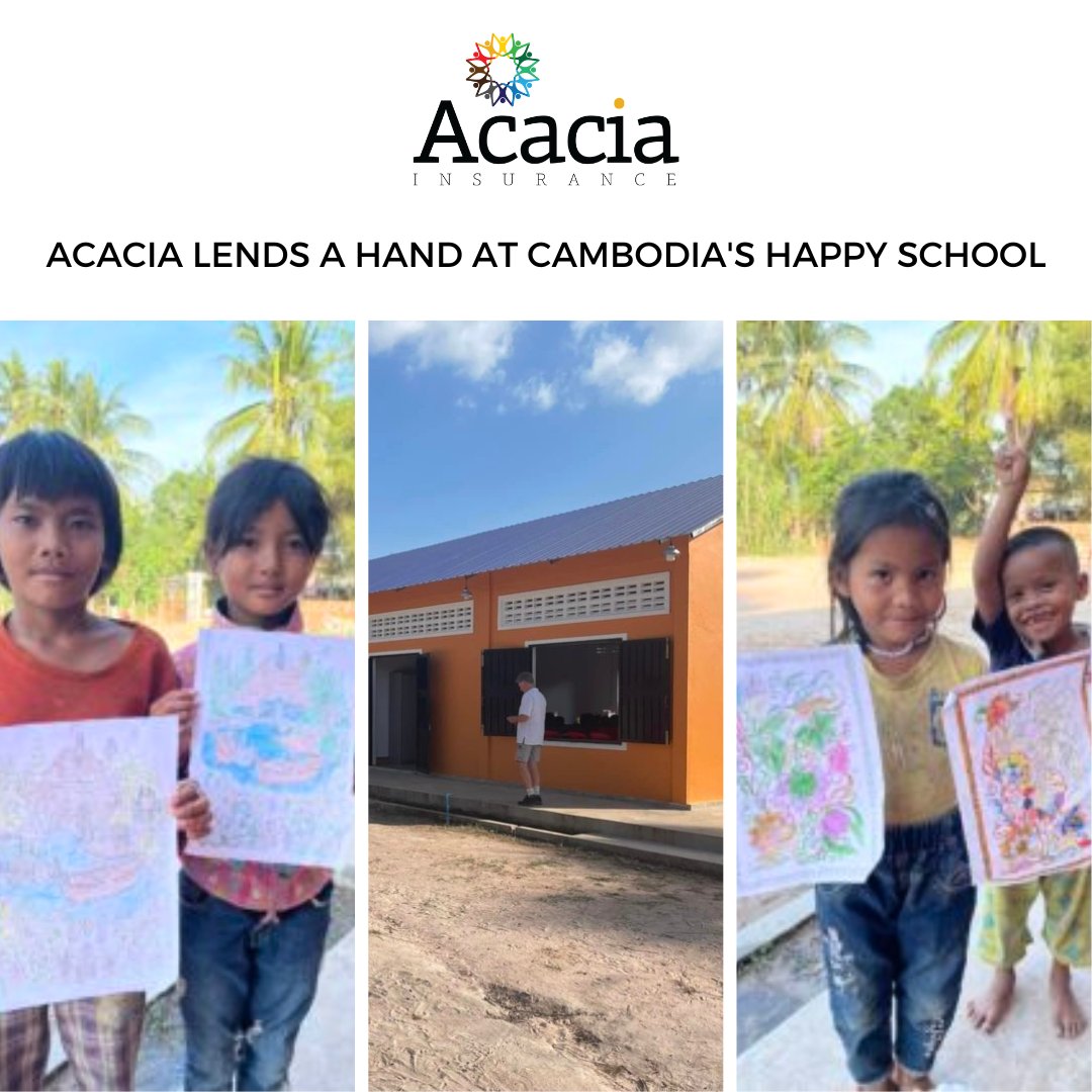 AcaciaInsurance's tweet image. Earlier this year, our Director Mark Williams had the opportunity to visit the Happy Days Cambodian Village School. We believe in the power of education to transform lives. That's why we are honoured to support the charity. Support today - bit.ly/3oLwxit