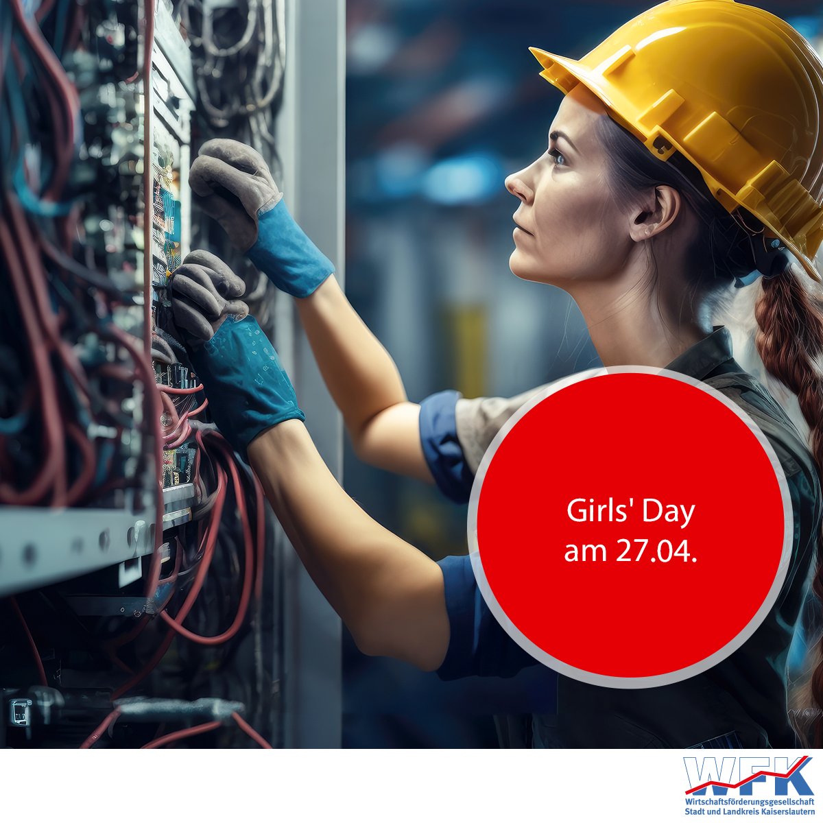 Am 27.04.2023 ist es endlich wieder soweit! 📣 Der Girl's Day! 👧
An diesem Tag können Mädchen Berufe &amp; Studienfächer besser kennenlernen, in denen der Frauenanteil für gewöhnlich unter 40% liegt. Bis zum 20. April können sich Mädchen also bei einem Angebot ihrer Wahl anmelden.😊