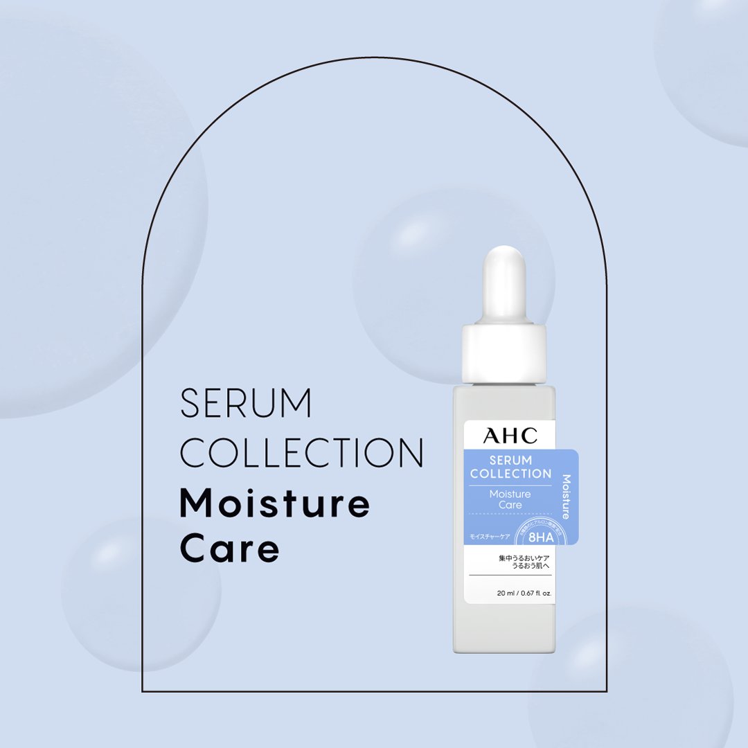 New item info①✨

韓国エステ発想のブランドから
おうちで集中ケア美容液Debut❤️

保湿成分エクトイン配合で、健やかな肌の土台* を保ちます😌
-----
vol.1
［💙 AHC セラムコレクション モイスチャーケア］
-----
肌の奥* まで届く 集中うるおいケアを🫧

* 角質層内

#AHC #セラムコレクション