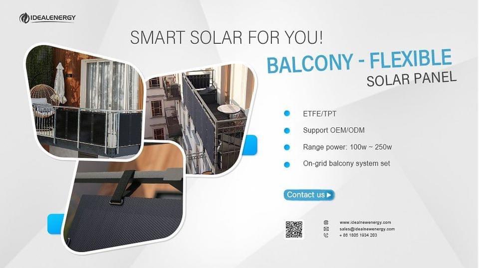 ☀ideal new energy Flexible Solar Panel,Ultra-light, ultra-thin.
☀Best choice for your balcony
☀Range power 100w-250w
☀Support OEM/ODM
☀Do not hesitate to DM us .
Whatspp :+8618051934203
📧sales@idealnewenergy.com
🌐idealnewenergy.com
#solarpanels #balconysolarpanels