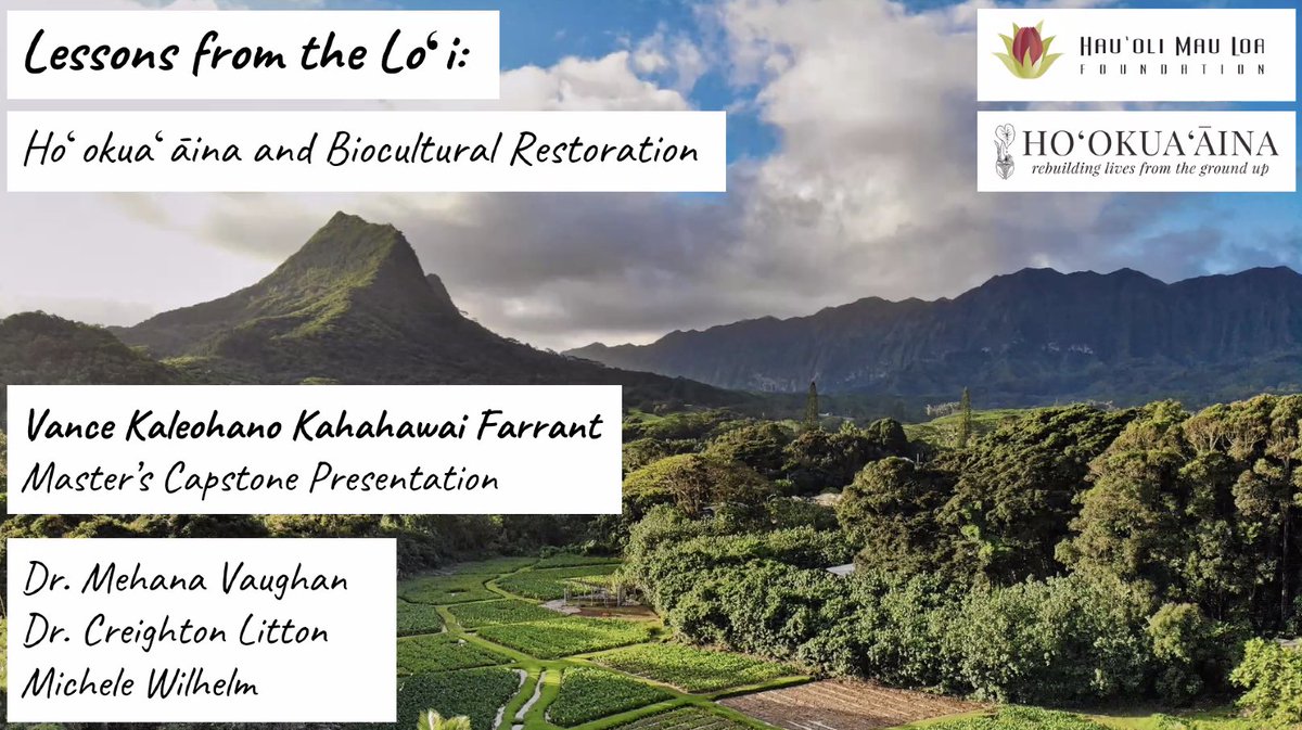 BreeeeFong's tweet photo. Kaleohano Farrant's #beautiful talk shows how we can share community voices in a meaningful way by making #storytelling of 'āina-based groups like @hookuaaina more transformative to spread #abundance and foster #biocultural stewardship
#NREMSeminar 

https://t.co/0IARcUQhpJ https://t.co/HQqq2ARx9g