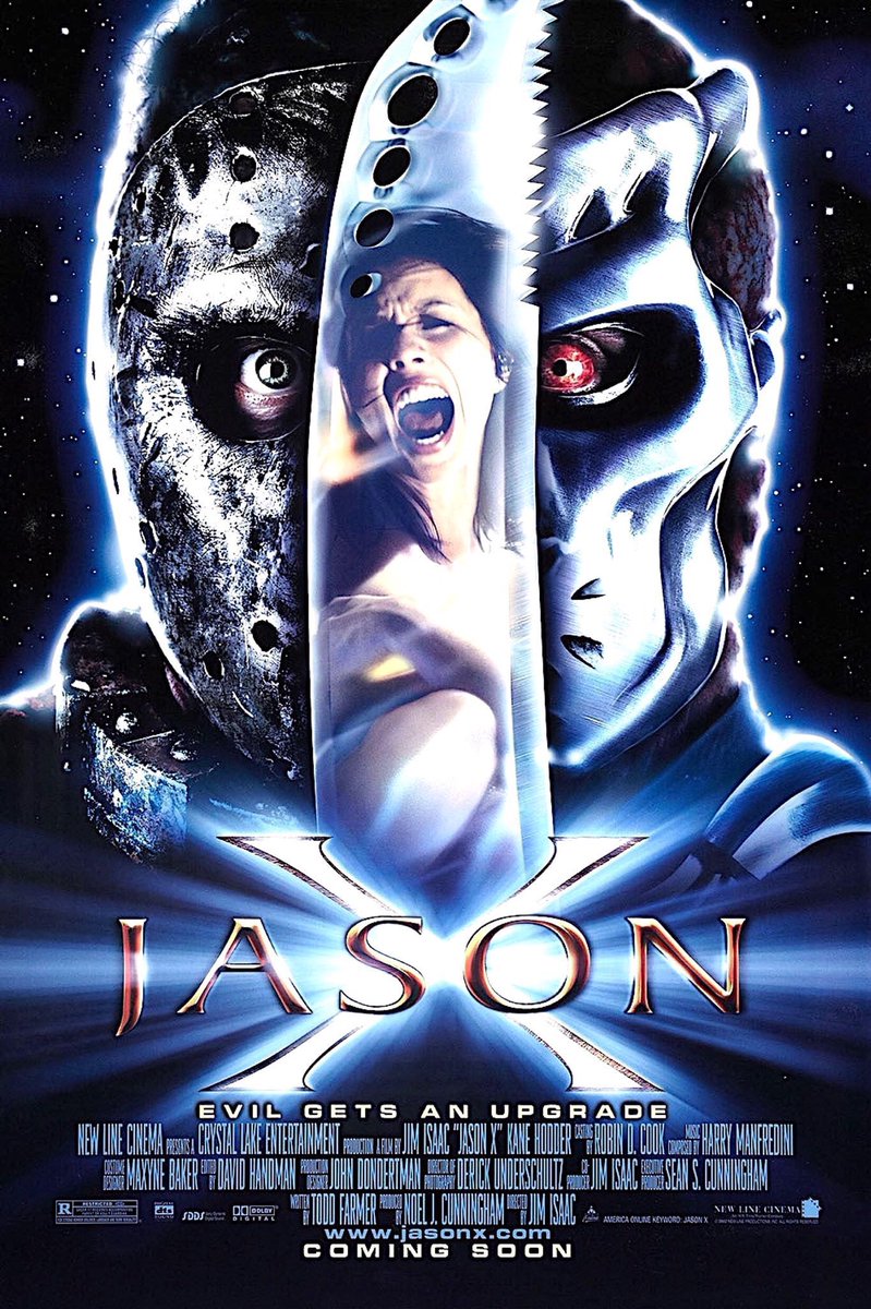 FilmNewsNos's tweet photo. 🎬MOVIE HISTORY: 21 years ago today, April 26, 2002, the movie ‘Jason X’ opened in theaters!

#KaneHodder #LexaDoig #LisaRyder #ChuckCampbell #MelyssaAde #PeterMensah #MelodyJohnson #JonathanPotts #DovTiefenbach #KristiAngus #AmandaBrugel #YaniGellman #ToddFarmer #JimIsaac https://t.co/MF5reCg2hp