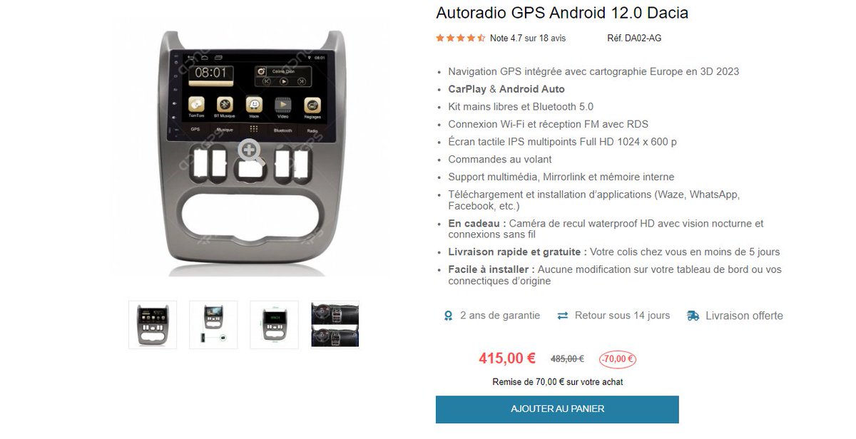 AdnGps's tweet photo. Autoradio GPS Android 12.0 Dacia https://t.co/2Dco0tOmLF