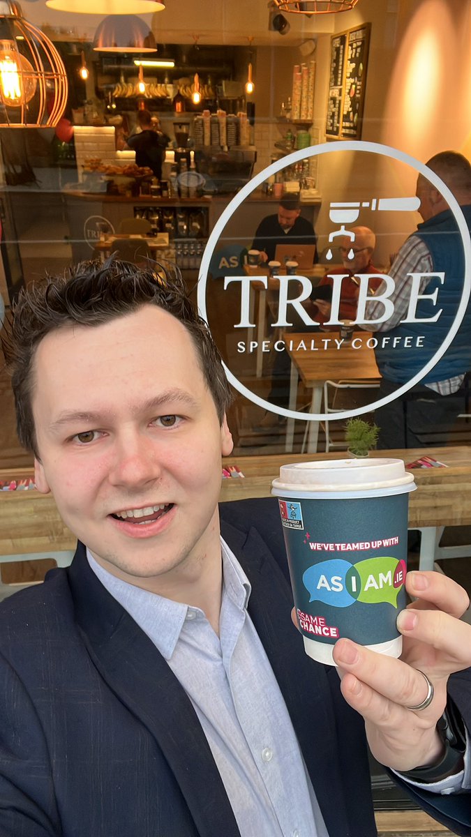 .<a href="/AsIAmIreland/">AsIAm</a> will be live on <a href="/IrelandAMVMTV/">Ireland AM</a> from <a href="/Tribe_CoffeeCo/">TRIBE</a> this morning promoting our #SameChance campaign for World Autism Month