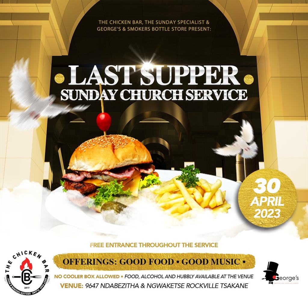 Sunday let's dine @ The Chicken Bar 🍔🥘🍗 with the holy ghost 😇 and myself as your host for April Babies 🕺🏾💃🏾